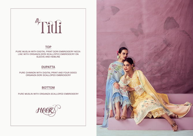 Heer Titali Vol 170 By Kimora Pure Muslin Printed Designer Salwar Suits Wholesale Price In Surat